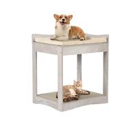 unipaws Percha para ventana para gatos, litera para perros y gatos pequeños, cama elevada para perros y gatos con cojín y almohadilla para arañazos para gatos