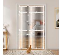 unipaws Puerta para mascotas de 218 cm extra alta, ajustable y extensible (218-250 cm A × 89-129 cm L), con 3 barras de soporte, cerradura doble, montaje a presión, sin necesidad de perforar