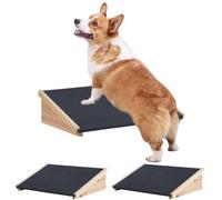 unipaws Rampa extra ancha para perros para escaleras (paquete de 2), rampa de goma antideslizante para perros y gatos pequeños y medianos, ayuda de escalera de pendiente suave para mascotas mayores o