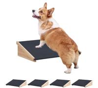 unipaws Rampa extra ancha para perros para escaleras (paquete de 4), rampa de goma antideslizante para perros y gatos pequeños y medianos, ayuda de escalera de pendiente suave para mascotas mayores o