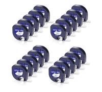 UniPlus 20 Pack Compatible para Dymo 91221 Cinta de Etiqueta 91221 91201 S0721660 Plástico 12mm x 4m Cinta de Escribir xr Bandas para LT-100H LT-110T LT-100T XR QX50 200B Negro sobre Blanco