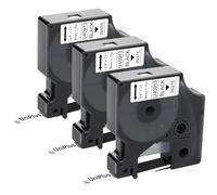 UniPlus Cinta de Etiquetas Compatible para Dymo D1 9mm 40913 S0720680 Negro sobre Blanco para Dymo Labelpoint 100 150 200 250 300 LabelManager 160 280 300 360D 420P 450D 500TS 120P PC PnP Paquete de 3