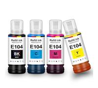 UniPlus E104 ET-2812 ET-1810 ET-2714 ET-2820 ET-2726 ET-2840 ET-2830 Tinta | Ink Refill Compatible para Epson Ecotank ET-2870 ET-4800 ET-2711 ET-4700 ET-2720 ET-2712 ET-2814 ET-2811