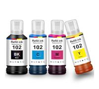 UniPlus ET-2850 ET-2851 ET-4850 ET-3850 ET-2750 E102 Tinta de Cartucho Multipack Ink Refill Compatible para Epson Ecotank ET-15000 ET-3750 ET-4750 ET-4700 ET-3700 ET-3700 ET-2751 ET-4500