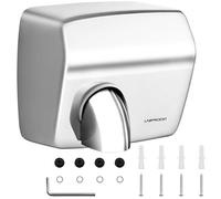 Uniprodo Secador De Manos Secamanos Eléctrico UNI_DRYER_01 (Potencia: 2.300 W, Tobera de aire 360°, Fabricado en acero inoxidable)
