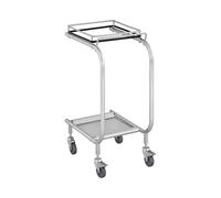 Uniprodo Soporte para Bolsas de Basura Plateado con 4 Ruedas (con 2 Frenos) Soporte para Bolsas de residuos Soporte de Saco Amarillo Soporte para Sacos de Basura Portabolsas