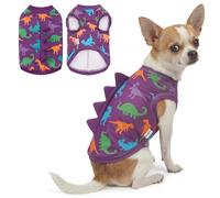 UNIPUP Disfraz de dinosaurio con protección solar UPF 50+ para perro, chaleco refrescante sin mangas para perros pequeños, camiseta de secado rápido para mascotas con cuernos divertidos, ropa