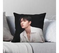 UNIQ Band Wang Yibo - Funda de almohada cuadrada de poliéster y lino, terciopelo, con cremallera, decoración creativa