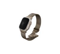 UNIQ DANTE PRO - Correa de malla de acero autoajustable compatible con Apple Watch de 49/46/45/44 mm (dorado embre)