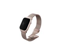 UNIQ DANTE PRO - Correa de malla de acero autoajustable compatible con Apple Watch de 49/46/45/44 mm (rosa metálica)