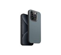 UNIQ Lyden DS - Funda para teléfono compatible con iPhone 15 Pro, compatible con carga magnética MagClick (azul lavado/negro)