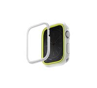 Uniq Moduo - Funda para Apple Watch con Bisel Intercambiable de PC de 45/44 mm Escarcha (Lima/Blanco)