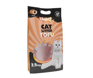 UNIQ PETS Arena para gatos TOFU biodegradable, 2,5 kg, color melocotón
