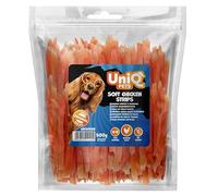 UniQ Pets Bocadillo para perros con pechuga de pollo suave 500 g, carne seca para perros de todos los tamaños, deliciosa golosina para perros de filete de pechuga de pollo, barras para masticar, sin