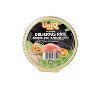 UNIQ PETS COMIDA HÚMEDA PARA GATOS ROYAL BEEF Pastelitos de ternera con semillas de plantago lanceolata 30 g x 8 unidades
