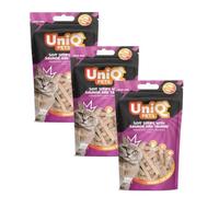 UNIQ PETS golosinas para gatos - tiras blandas de salmón con tasurina 3x50g