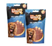 UNIQ PETS golosinas para perros 80g tiras de conejo