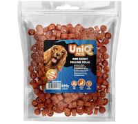 UniQ Pets Golosinas para perros con forma de conejo, sin gluten, bajos en calorías, aperitivos para perros pequeños y grandes, 500 g