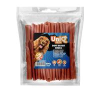 UNIQ Pets Golosinas para perros, conejos, 500 g, palitos suaves para perros de todos los tamaños, sin gluten, bajo en grasa, ideal como aperitivo o entrenamiento para perros para cachorros y adultos