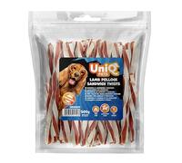 UniQ Pets Golosinas para perros, cordero, bacalao, aperitivos suaves, sin trigo, aperitivos para perros, golosinas de entrenamiento, grandes y pequeñas, para cachorros, 500 g