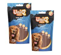 UNIQ PETS golosinas para perros palitos de carne 80g