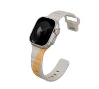 UNIQ STRIDE DE FKM RUBBER - Correa de reloj compatible con Apple Watch de 49/46/45/44 mm, BEIGE/AMARILLO CANARIO, 49MM, Moda
