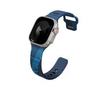 UNIQ STRIDE DE FKM RUBBER - Correa de reloj compatible con Apple Watch de 49/46/45/44 mm, Tormenta/Azul AEGEO, 49MM, Moda