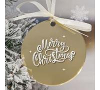 Uniqicon Adornos Acrílicos Redondos con Espejo Dorado, Paquete De 20, 3 mm De Grosor, 3 1/8 Pulgadas De Diámetro, Adornos para Árboles De Navidad En Blanco Hechos A Mano para Decoración del Hogar