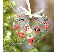 Uniqicon Adornos Acrílicos Transparentes - 25 Piezas De Corazón Acrílico En Blanco Con Agujero Para Hacer Tú Mismo, Perfecto Para Hacer Llaveros, Etiquetas De Regalo, Placas De Nombre Para Bodas