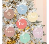 Uniqicon Paquete De 14 Adornos Redondos De Macarrones De Acrílico De 3 1/8 Pulgadas En Colores Pastel, Adornos Planos Círculo Acrílico Extra Grueso De 3 mm, Disco Redondo Transparente