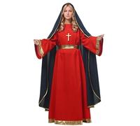 UniqKaliber Disfraz de Virgen María para mujer, disfraz bíblico de Navidad para adultos