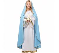 UniqKaliber Disfraz de Virgen María para mujer, disfraz bíblico de Navidad para adultos