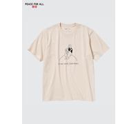 Uniqlo - Peace For All Camiseta Estampado Gráfico (yu Nagaba) - Beige Claro - M