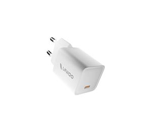 UNIQO GAN Nano Charger 20W - Cargador USB-C, tecnología GAN, Ultracompacto, Entrega de energía (PD 3.0 PPS), Cargador para iPhone, Samsung y Tablets, Blanco