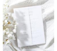 UNIQOOO Paquete de 120 chaquetas de vitela preplegadas para invitaciones de 5 x 7, elegante papel vitela semitransparente, accesorios de invitación de boda de 115 g/m², para forros de sobres de 5 x 7