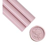 Uniqooo - Varillas de cera para sellar pistola de pegamento para sello de cera - rosa polvorienta, ideal para invitaciones de boda, sobres de tarjetas, caracoles, ideas de regalo, paquete de 12