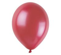 Unique 14693 - Globos de látex perlados, 30 cm, color rojo, 50 unidades (paquete de 1)