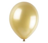 Unique 14706 - Globos de látex perlados, 30 cm, color dorado oscuro, 50 unidades (paquete de 1)