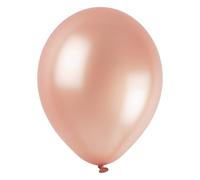 Unique 14710 - Globos de látex perlados, 30 cm, color oro rosa, 50 unidades (paquete de 1)