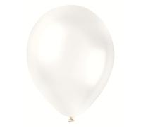 Unique 14713 - Globos de látex perlados, 30 cm, color blanco, 50 unidades (paquete de 1)