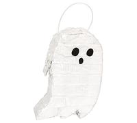 Unique 23680 Mini espeluznante fantasma Pinata Favour Decoration-Happy Haunting Halloween Party - 1 unidad (paquete de 1), color blanco