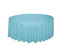 Unique 46865 - Mantel de Plástico Redondo - 2,13 m - Color Azul Cerceta