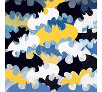 Unique 77512EU Servilletas de papel, 16,5 cm, fiesta de Batman, 16 unidades (paquete de 1), multicolor