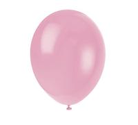 Unique-80003 ningún Tema carácter Globos de Látex de 30 cm, Color Rosa (Blush Pink), Pack de 10 (80003)