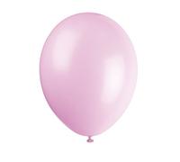 Unique-80015 ningún Tema carácter Globos de Látex de 30 cm, Color Rosa (Powder Pink), Pack de 10 (80015)