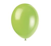Unique Party - Globos de Látex - 30 cm - Color Neón Lima - Paquete de 10 (80029)