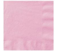 Unique 80071 - Servilletas de Papel - 13 cm - Rosa Claro - Paquete de 20