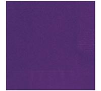 Unique 80622 - Servilletas de Papel - 16,5 cm - Morado Oscuro - Paquete de 50