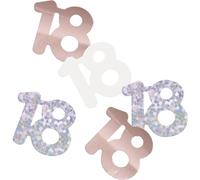 Unique 81971 - Confeti 18 de papel de aluminio, 14 g, color oro rosa brillante, 1 unidad (paquete de 1)