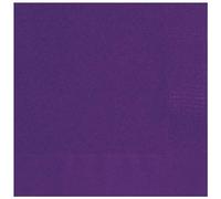 Unique 82021 - Servilletas de Papel - 13 cm - Morado Oscuro - Paquete de 20